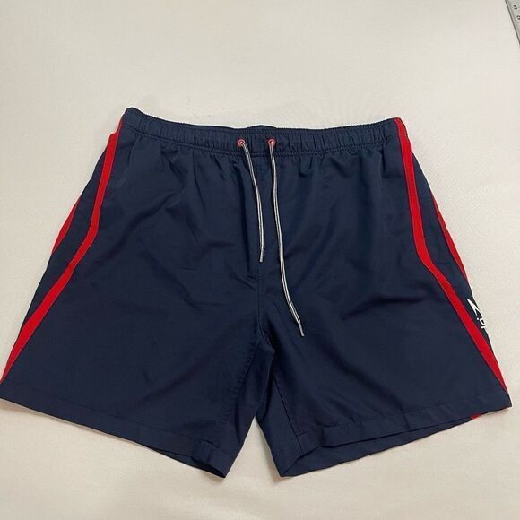Speedo Navy Blue Red Swim Trunks Size XXL - Picture 1 of 9